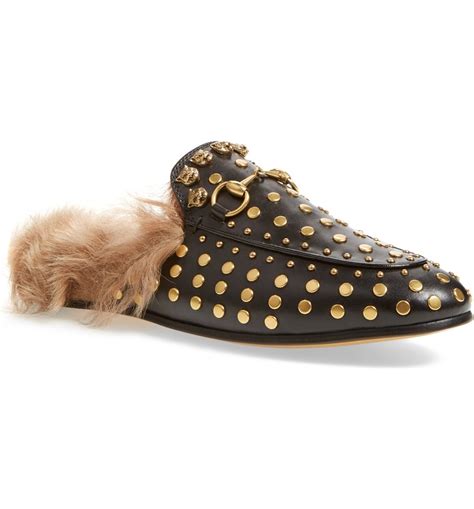 gucci princetown loafers gold jacquard|princetown genuine shearling loafer mule.